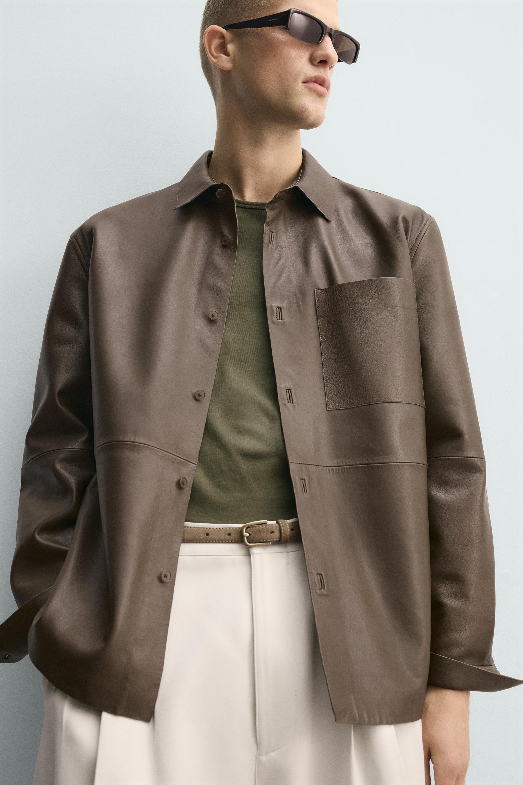 LEATHER POCKET SHIRT